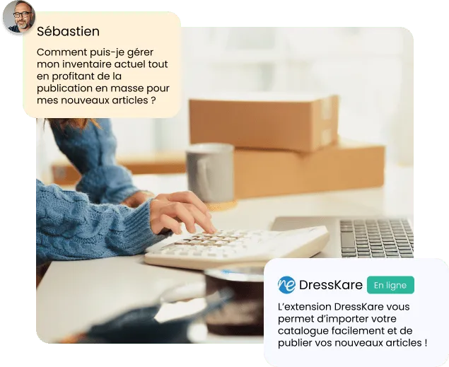 Vendeur Vinted utilisant l'extension DressKare