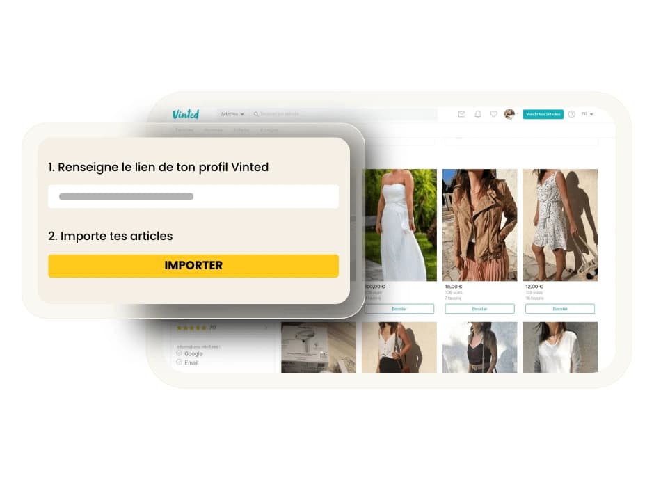 Import du dressing Vinted dans DressKare